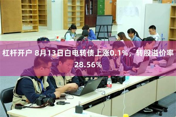 杠杆开户 8月13日白电转债上涨0.1%，转股溢价率28.56%